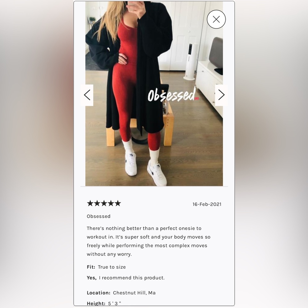 Free People Good Karma Onesie Red Backless Criss Cross Yoga Exercise Jumpsuit - Picture 5 of 14